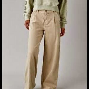American Eagle Outfitters Tan Wide-Leg Pants